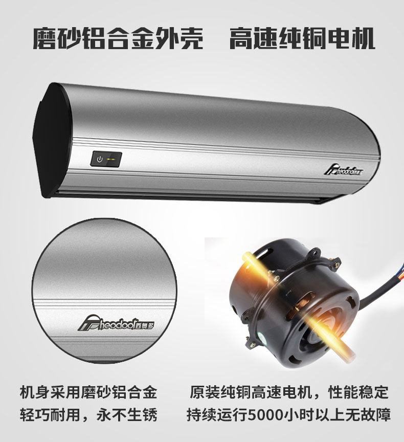 磨砂鋁合金外殼，高速純銅電機